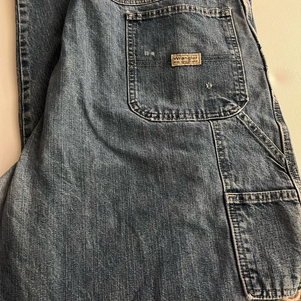 Wrangler Men's Relaxed Carpenter Jeans in Denim Blue 44x32